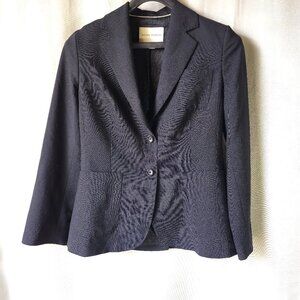 Banana Republic Stretch 2 Button Wool Blazer Black Size 8 NWOT